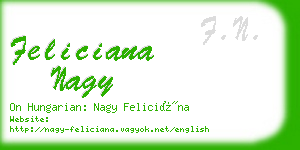 feliciana nagy business card